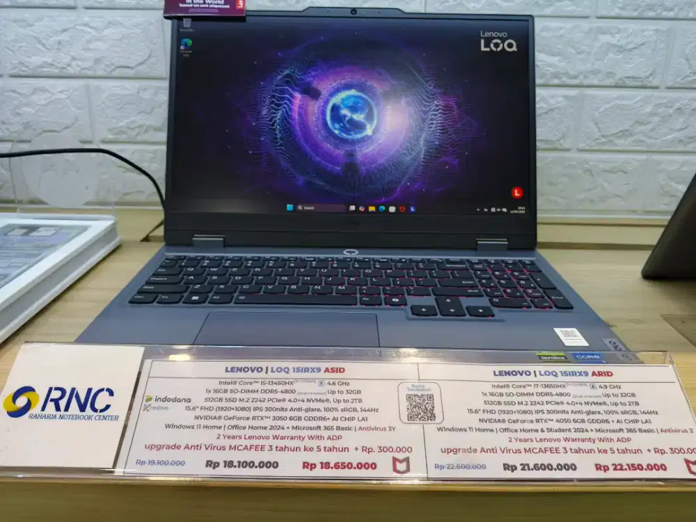 KREDIT LENOVO LOQ CI5 RAM 16GB SSD 512GB | RTX 3050 6GB
