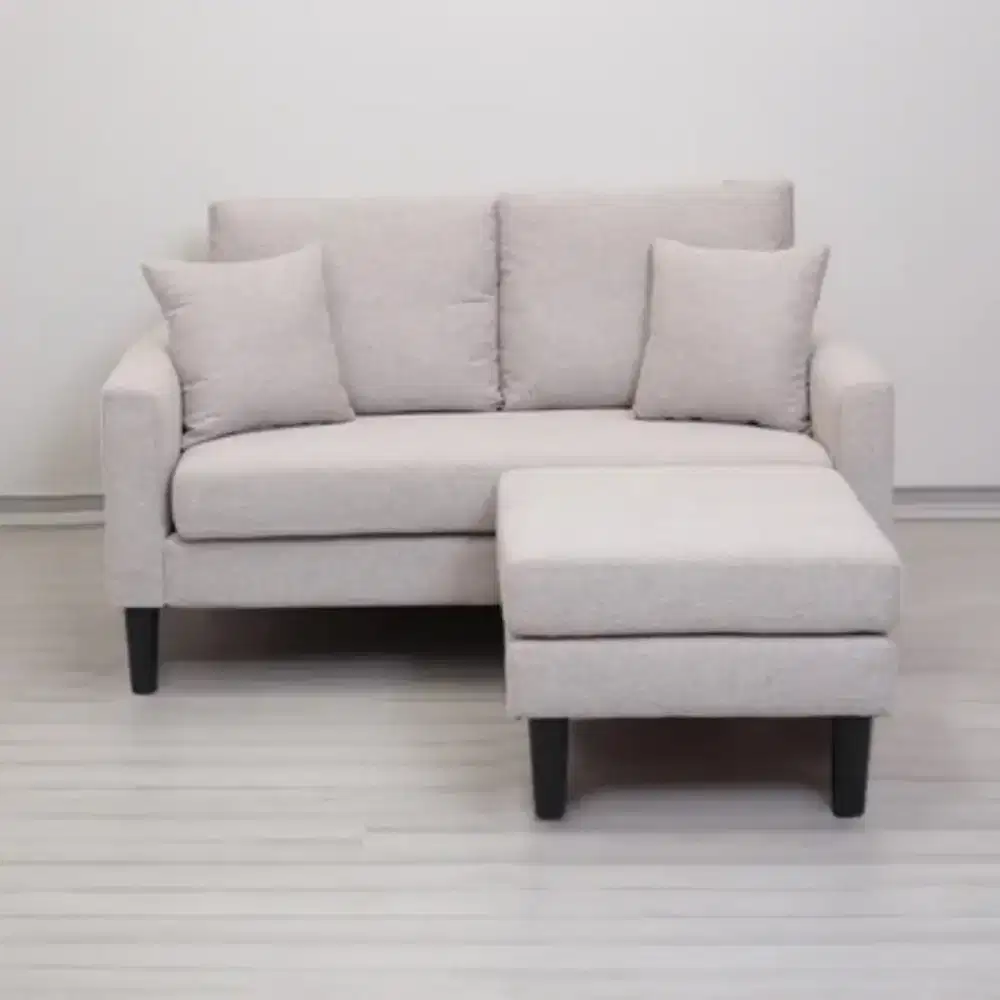 SOFA TAVOR 2 SEATER + OTTOMAN GREY
