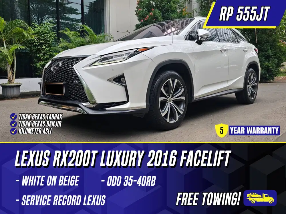 Lexus RX200t Luxury 2016 Facelift White on Beige Putih RX200 t RX 200t