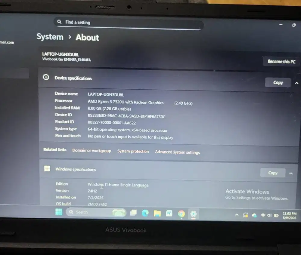 Jual laptop bekas spek baru