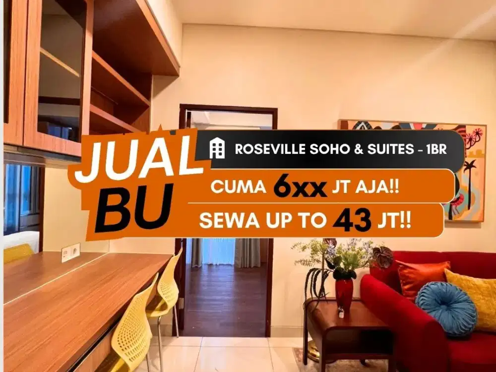 Jual Termurah Apartemen Roseville SOHO & Suites 1BR Full Furnished BSD