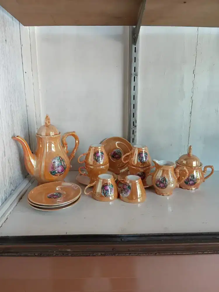 Tea set vintage nos porselen dancing dutch musik made in japan