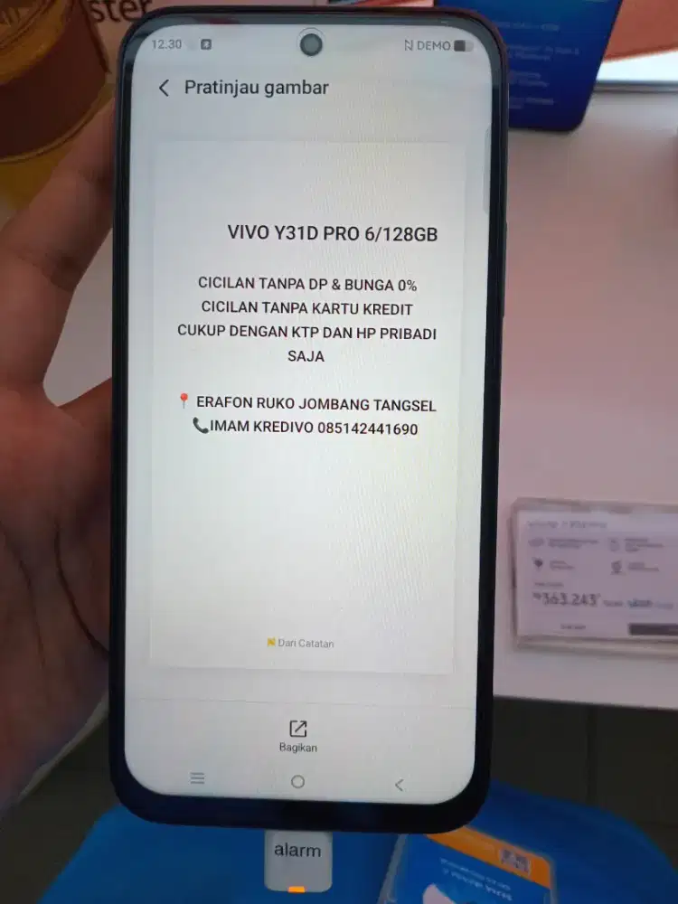 VIVI Y31D PRO 6/128 GB Cicilan Tanpa DP