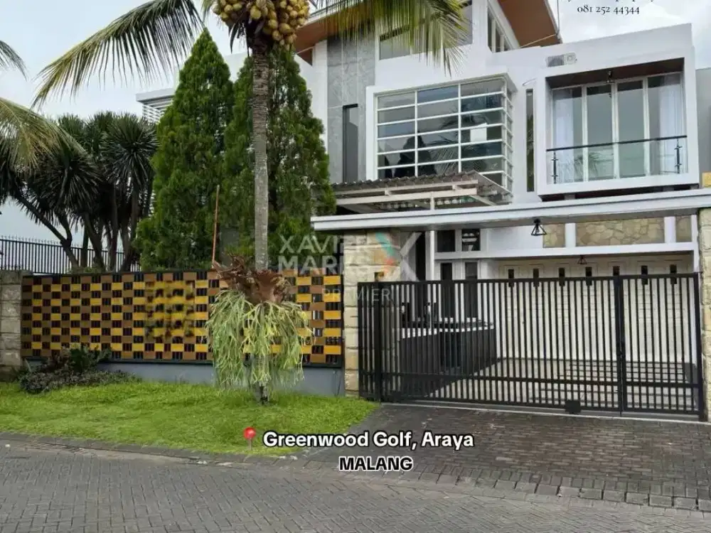 Rumah Mewah Full Furnish Plus Swimming Pool Di Cluster Greenwood Golf Araya Malang