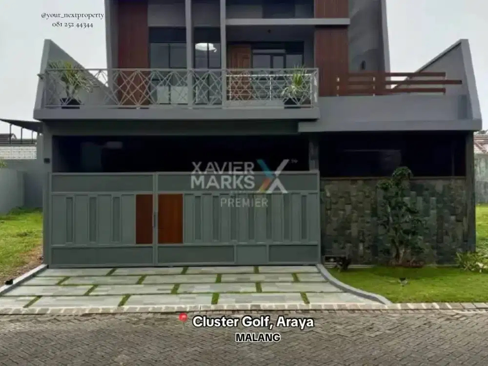 Rumah Modern Baru Gress Di Boulevard Cluster Golf, Kota Araya Malang