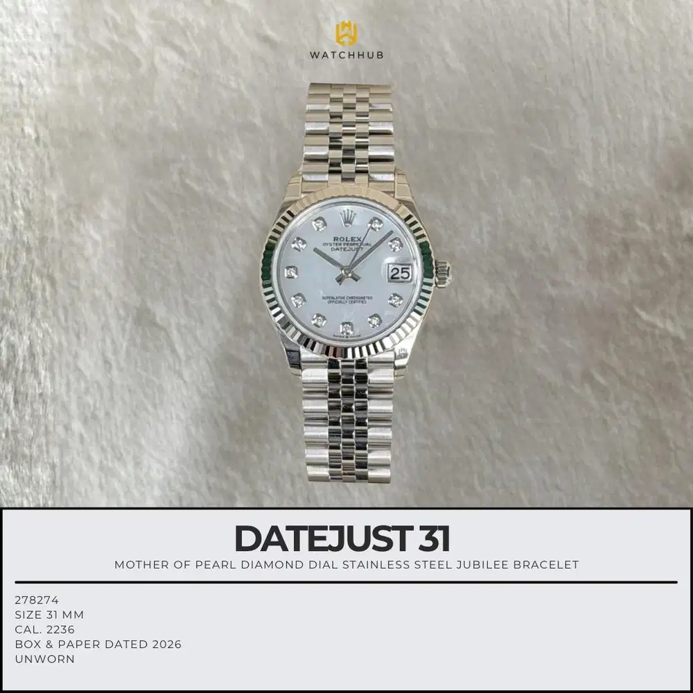 Rolex Datejust 31 MOP DIAMOND STAINLESS STEEL 278274