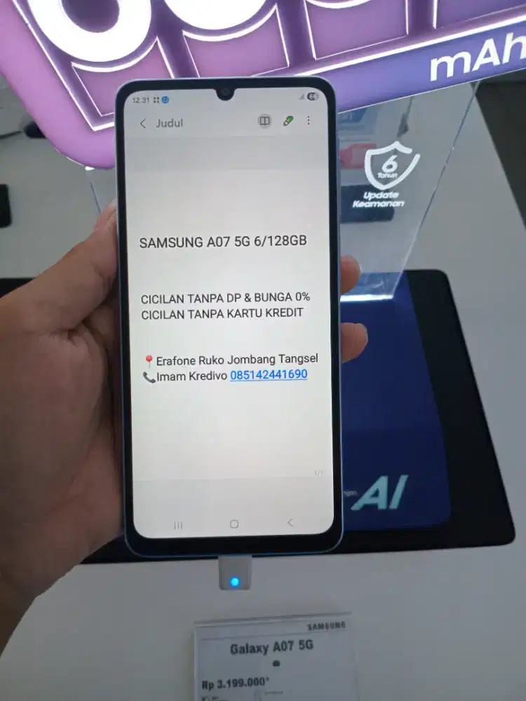 SAMSUNG A07 5G 6/128GB Cicilan Tanpa DP
