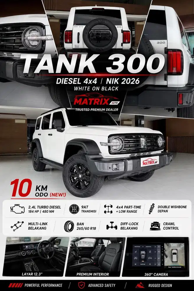 Gwm tank 300 2.4T 4WD 2025! Tank 300! New antik!