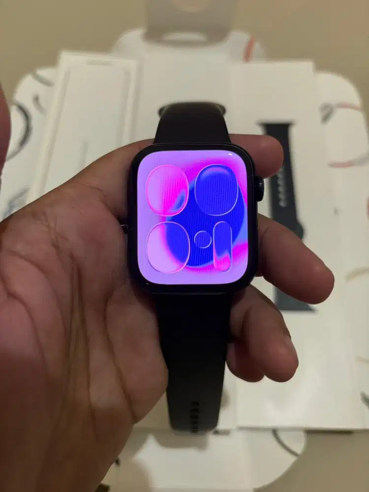 Apple watch series 7 45mm resmi ibox fullset ori mulus pemakaian bh81%