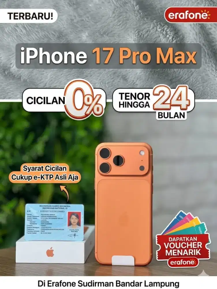 iPhone 17 Pro Max Orange 256 Garansi Resmi Cicilan 0% Free 2x cicilan