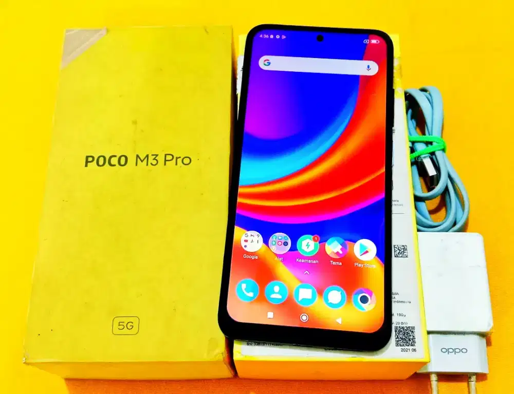 POCO M3 PRO 5G 4+1GB/64GB LENGKAP ORI