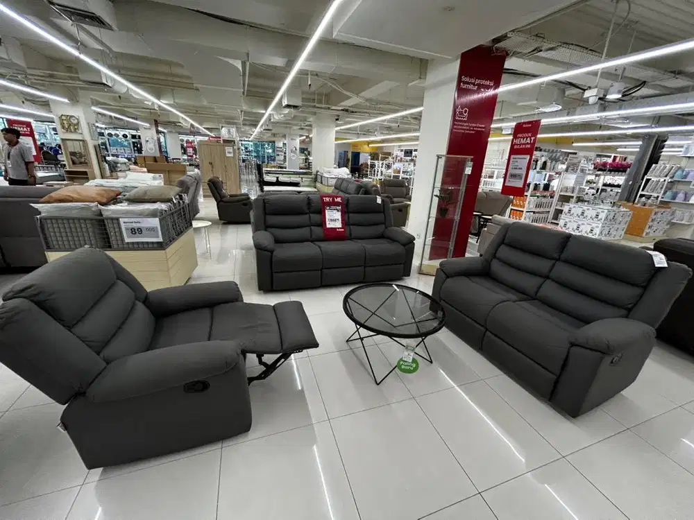 SOFA SET RECLINER MEWAH
