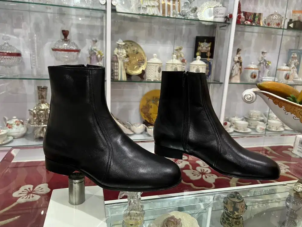 Sepatu kulit leather shoes boot boots wanita Italy Asli