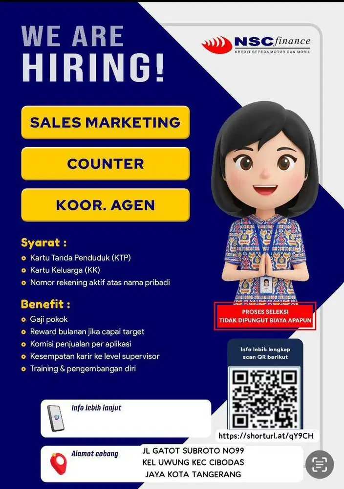 LOWONGAN KERJA MARKETING DANA TUNAI