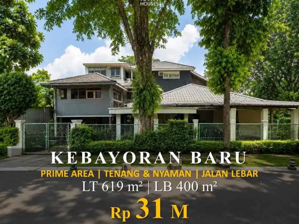 Dijual Rumah Kebayoran Baru 619m² Prime Area, 2 SHM, 31M Nego
