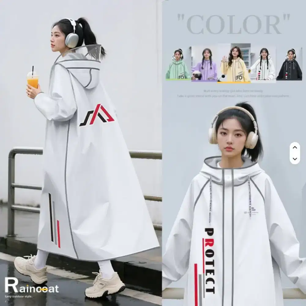 Zhengyu Jas Hujan Panjang Jas Hujan Motor Raincoat