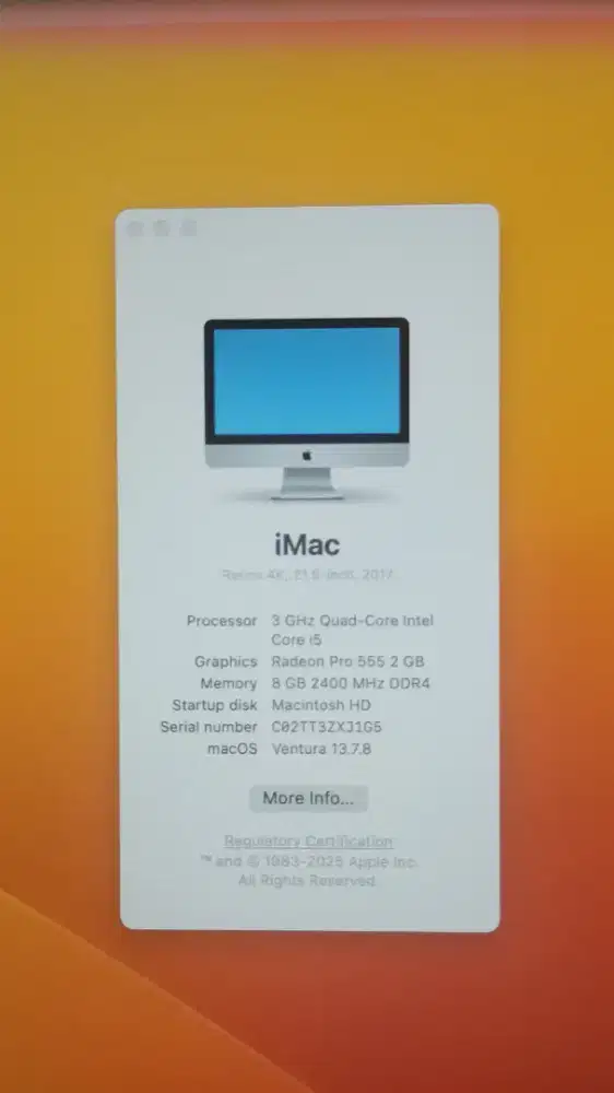 Di jual iMac 2017