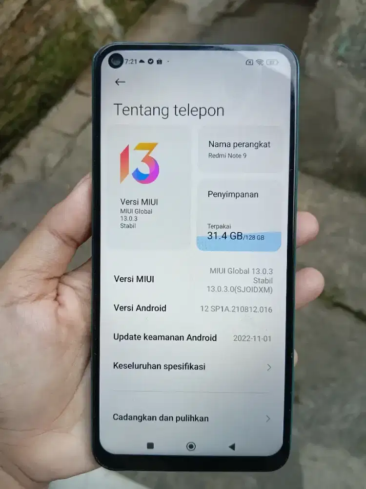 Redmi note 9 8/128gb