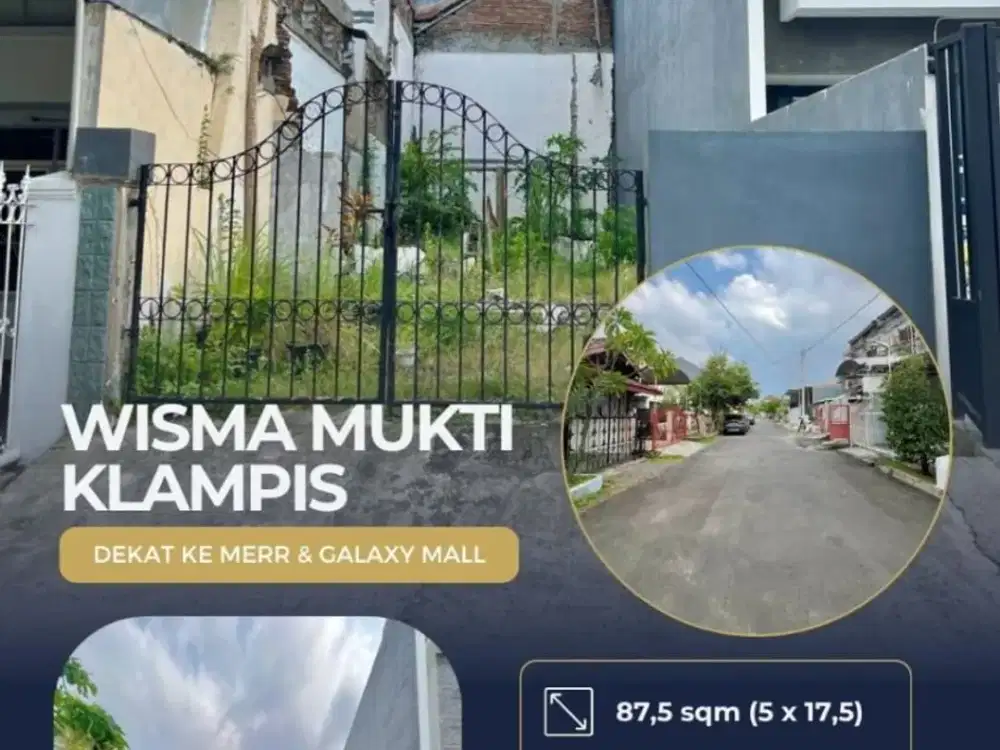 JUAL CEPAT! Tanah kavling wisma mukti klampis