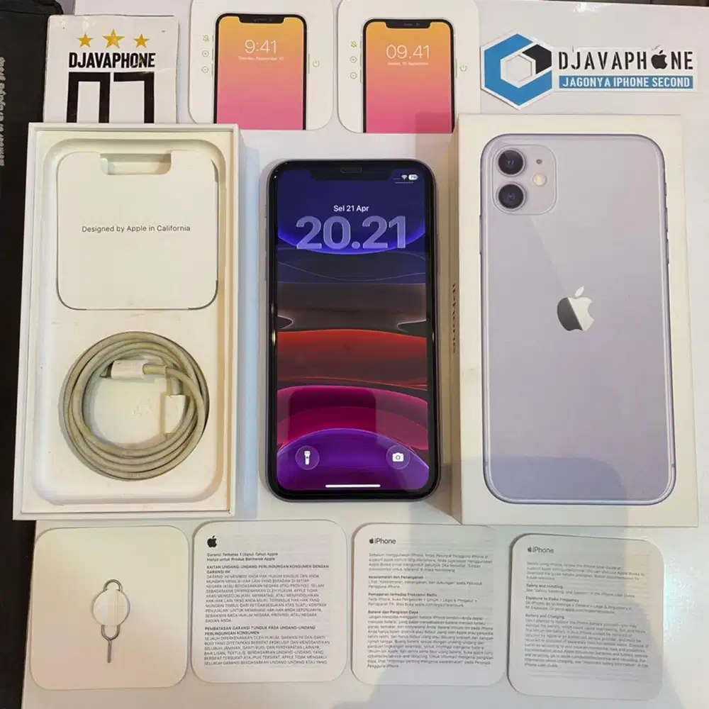 iPhone 11 Purple 128GB BH 100% Ex iBox Resmi