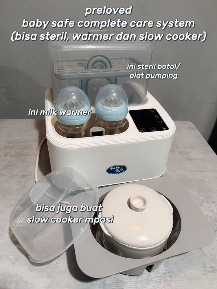 pl baby safe complete care system (sterilizer, milk warmer, slow cooke