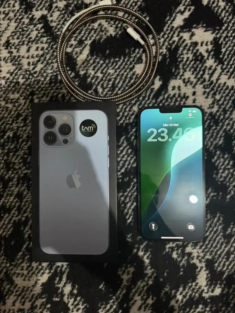 iPhone 13 promax ibox 128 Sierra Blue MULUS MURAH !