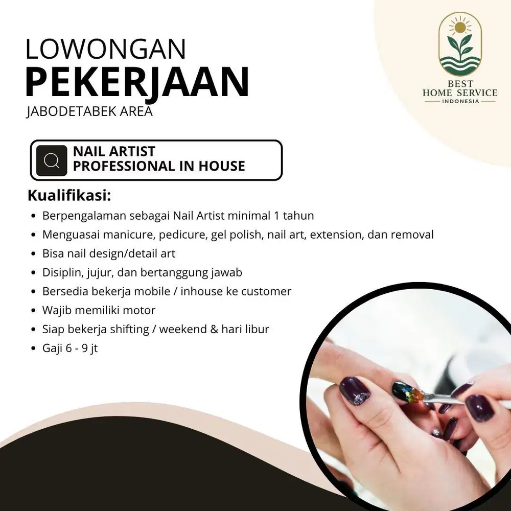 Lowongan Pekerjaan Nail Artist Professional in House