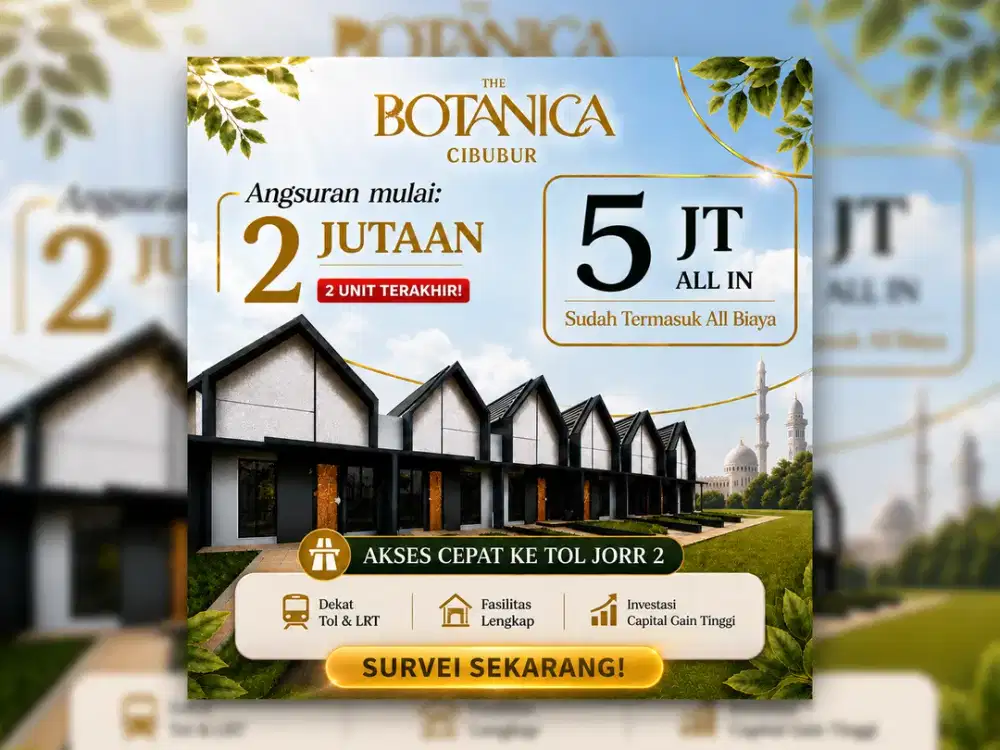 Rumah 1 lantai townshipe cicilan 2 jutaan dkt akses tol joor 2