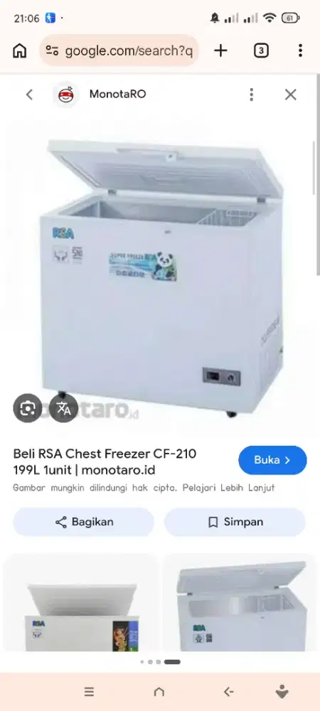 Frezer box 210liter