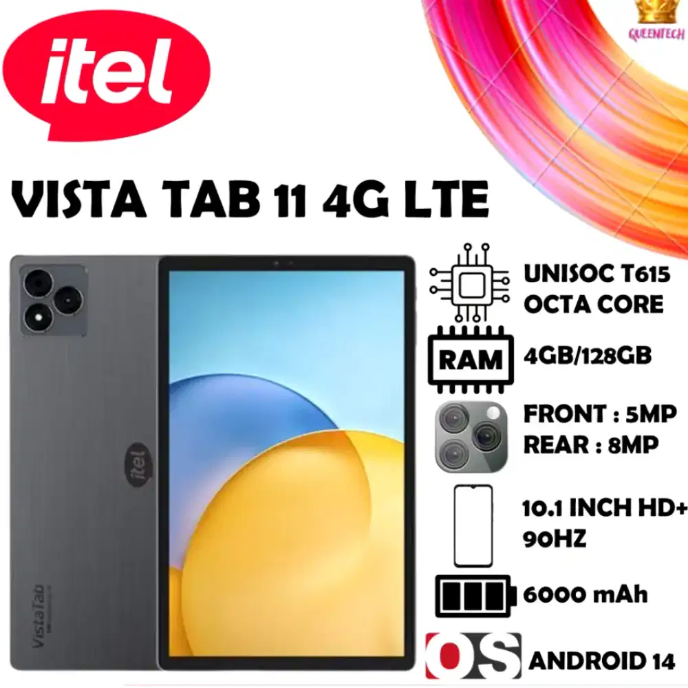 Tablet Android Itel vista Tab 11 4G lite  4/125 Gb