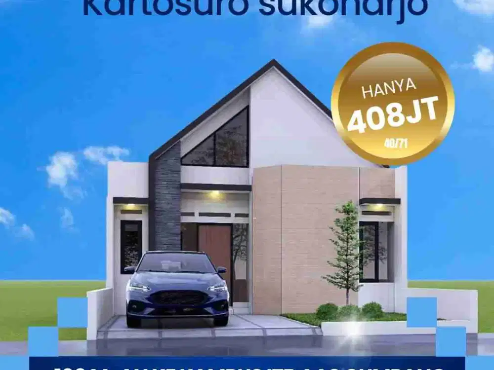 Rumah Murah Strategis Modern di 3 km dari Kampus UMS Pabelan