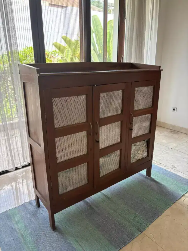 Solid Myanmar teak file cabinet.one inset @dinantisecondhand