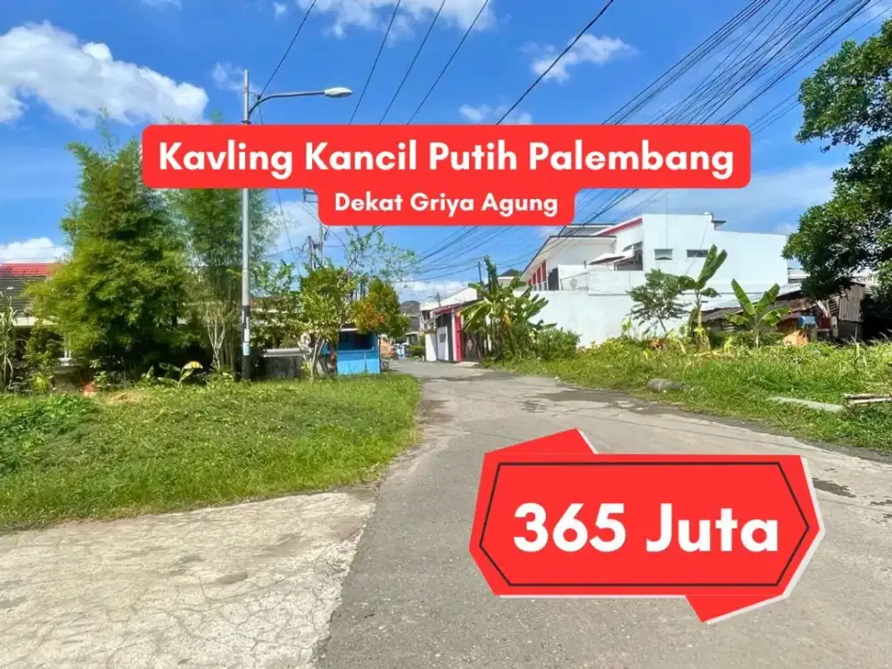Jual Kavling Murah Kancil Putih Palembang Dekat Soetta – 120 m² SHM Harga 365 Juta
