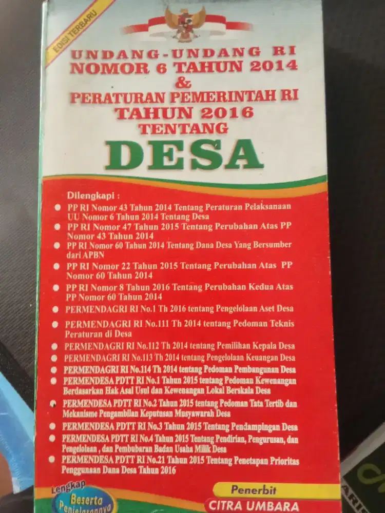 Buku undang undang Desa