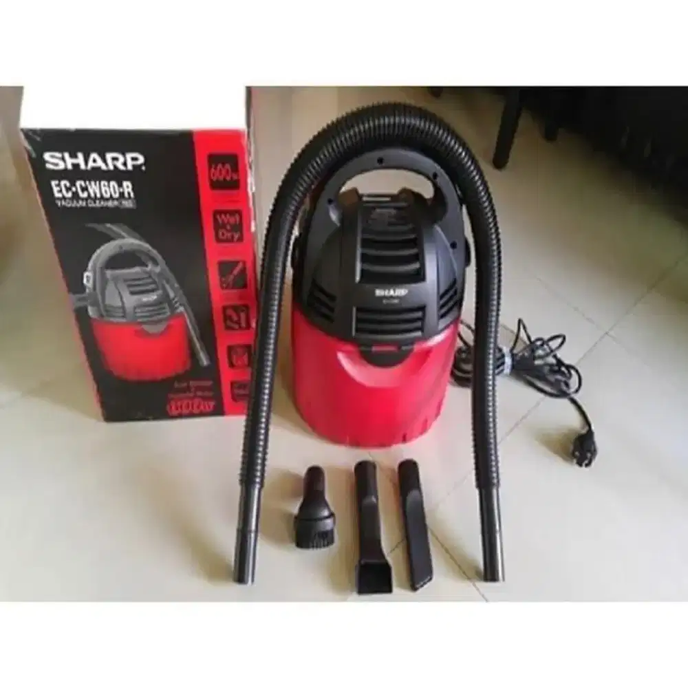 Sharp Vacuum Cleaner EC CW60 R Wet & Dry (Barang Baru)