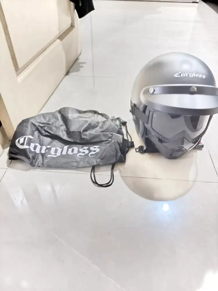 Jual helm carglos + bonus mask helm
