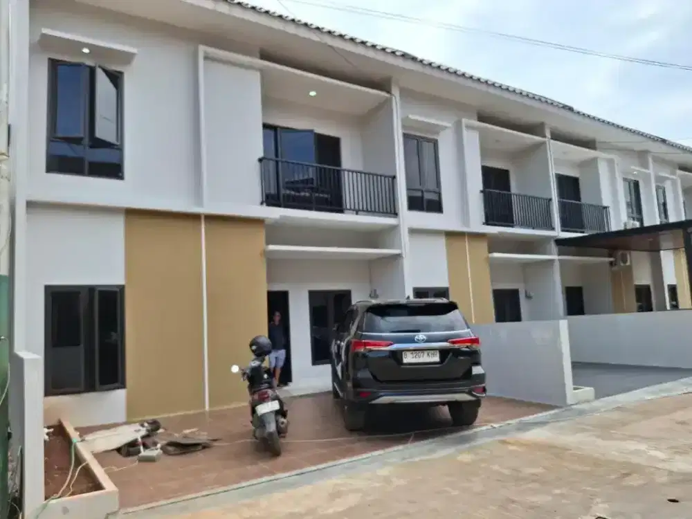 Rumah baru 1.375 M cluster 2lt akses langsung pinggir jl raya jatibening dekat akses tol dan LRT jatibening