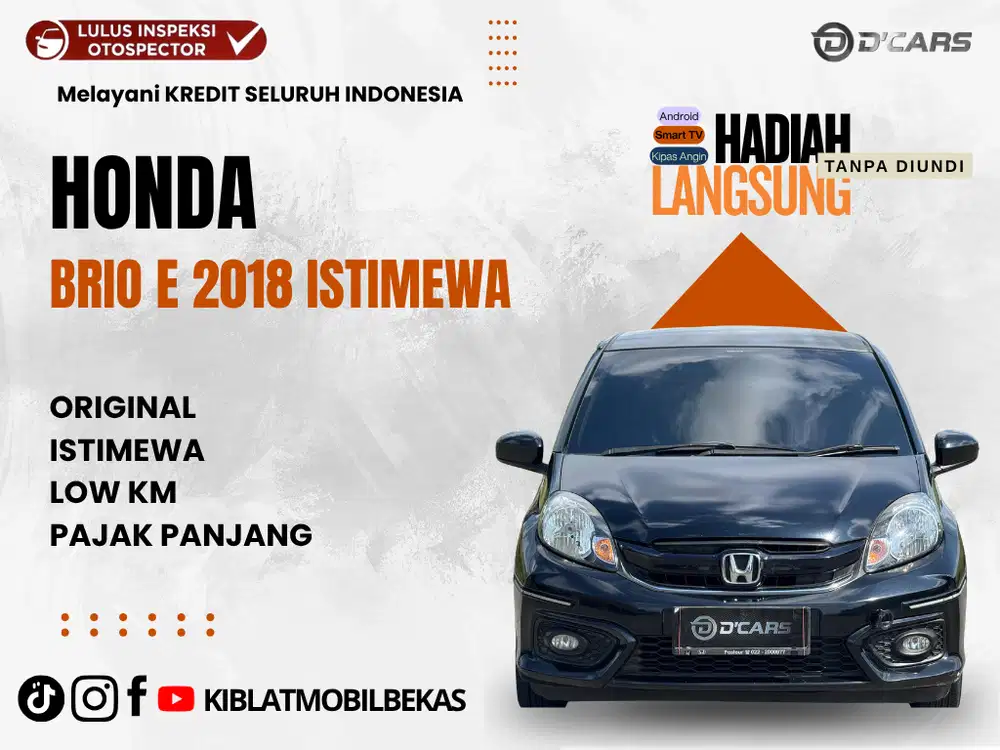 HONDA BRIO E 2018 ORIGINAL ISTIMEWA LOW KM