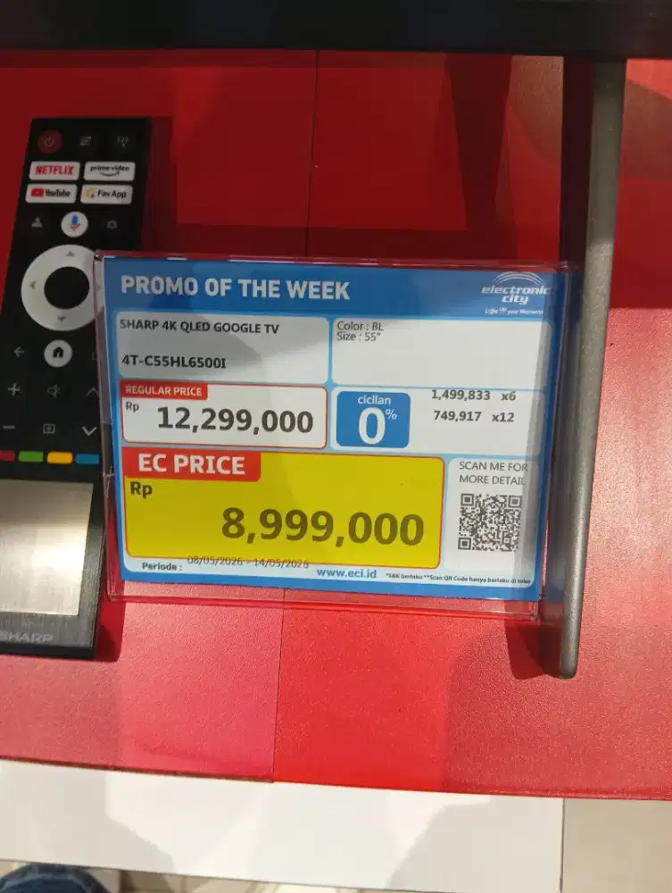 Promo Bunga Rendah Sharp 4K QLED Google TV