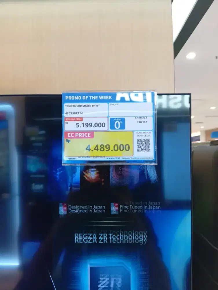 Promo cicilan ringan TOSHIBA UHD SMART TV 43