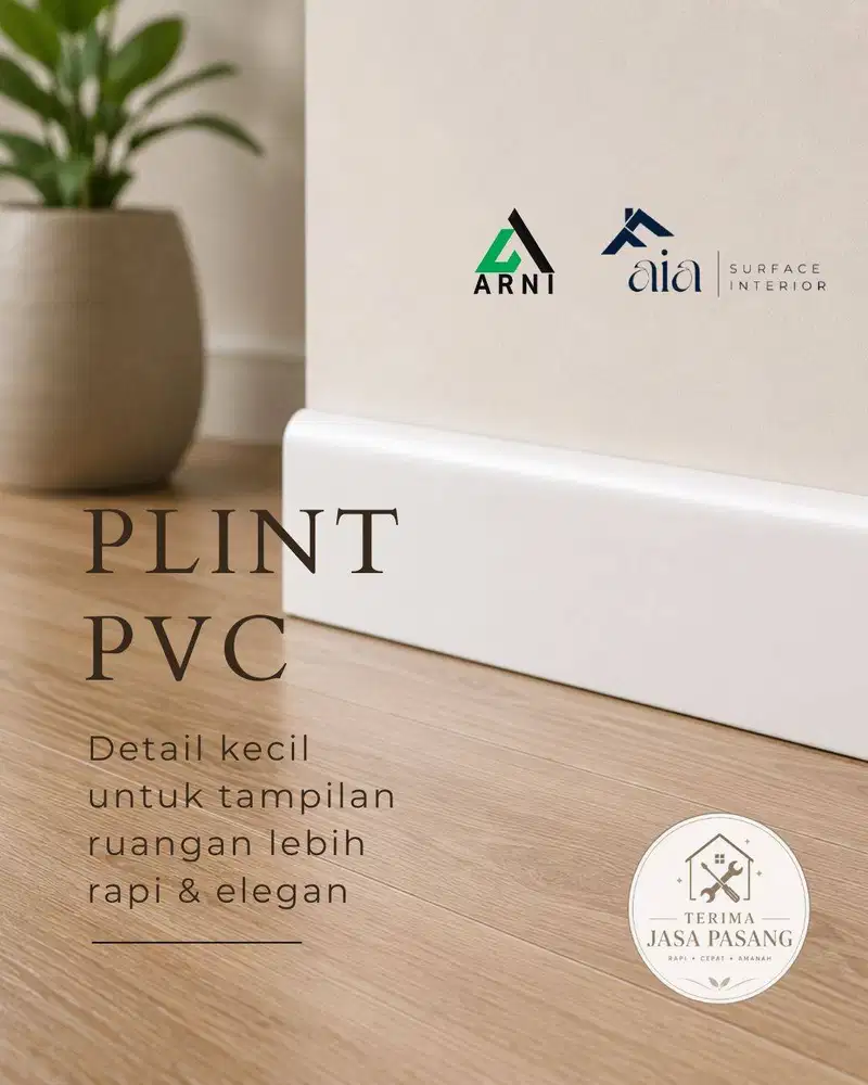 Plint Lantai PVC Dekorasi Dinding Rumah | Anti Rayap. Anti Air