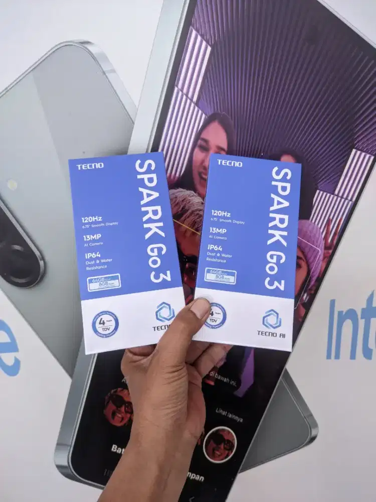 Fast respon WA Tecno Spark GO3 4+4/64 Garansi resmi 13bln