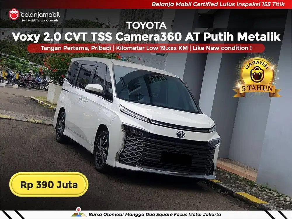 [ GARANSI 5TH ] Toyota Voxy 2.0 CVT TSS Camera360 AT Putih 2022 2023