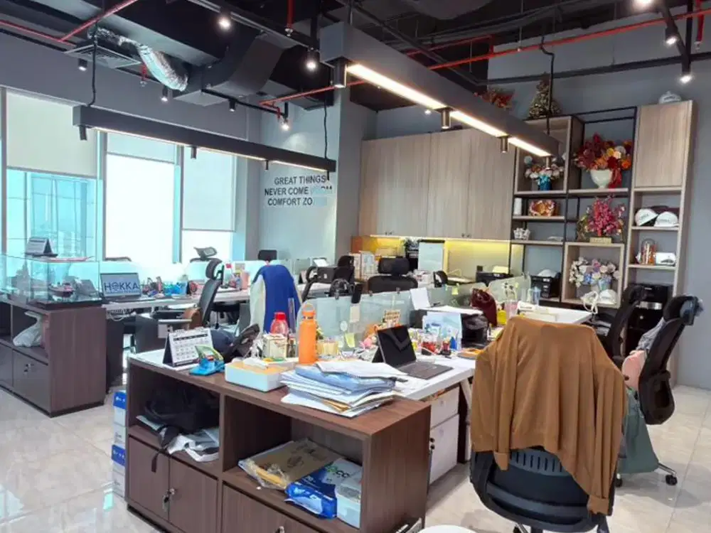 kantor dijual gold coast office fully furnish siap pakai pik jakarta utara