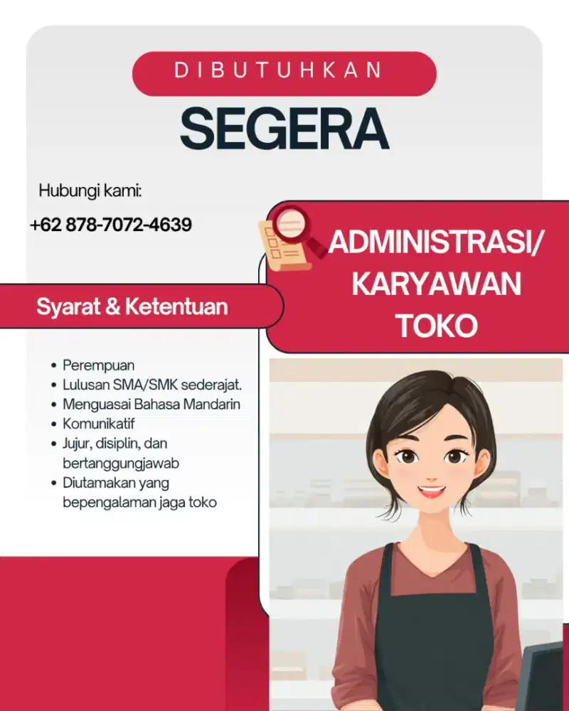 Dibutuhkan segera