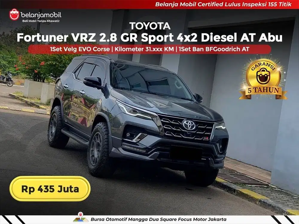 [ GARANSI 5TH ] Toyota Fortuner VRZ 2.8 GR Sport Diesel AT 2022/2023