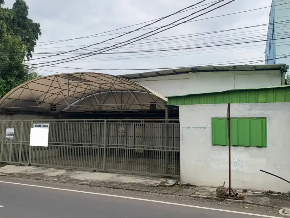 JUAL TANAH DAN BANGUNAN (GUDANG)  LOKASI di Jalan Raya Tanjung Barat