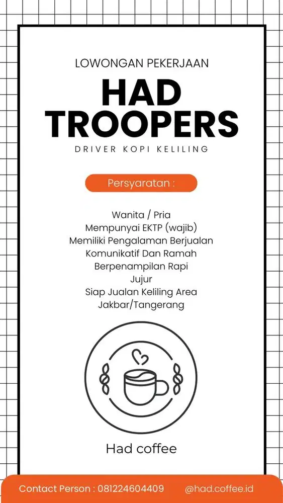 Lowongan Rider Kopi Keliling