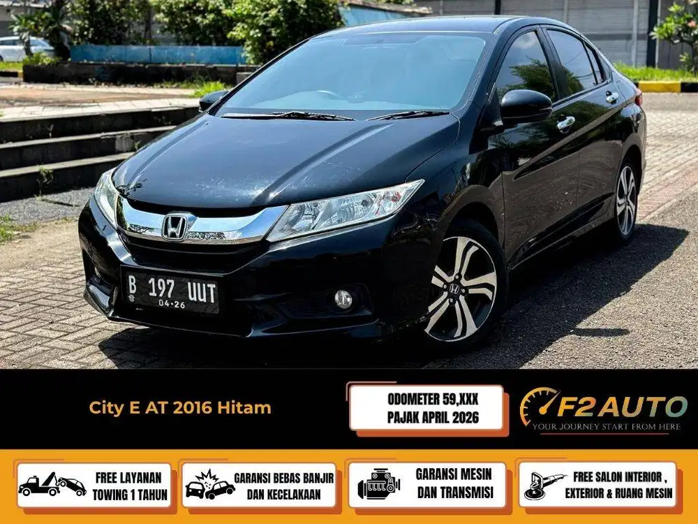 Honda City E AT 2016 Hitam