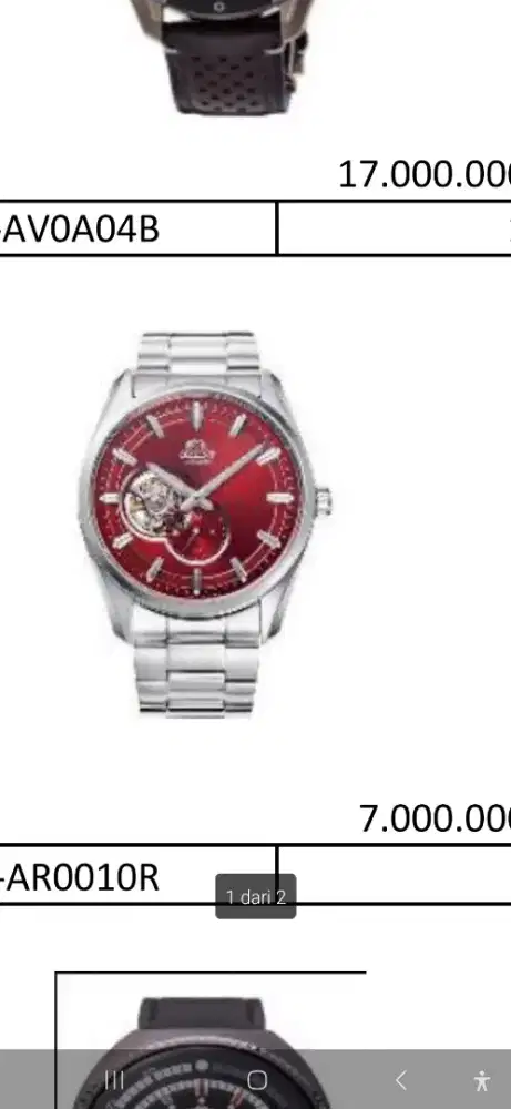Jam orient ot warna merah baru